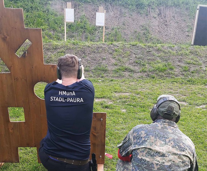 Im Schießparcour wird das Schießen auf nahe und nächste Entfernung geübt.(Foto: Bundesheer/Michael Marik)