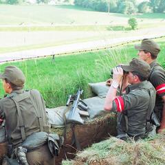Soldaten beobachten die Grenze. (Foto: Bundesheer)