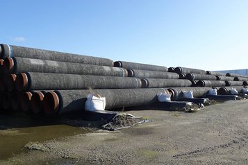 Rohre für Nord Stream 2 in Mukran. (Symbolbild: Gerd Fahrenhorst; CC-BY 4.0)