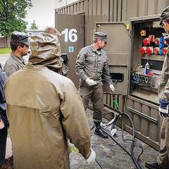 Ausbildung an den bereits vorhandenen Energieinseln an der Heereslogistikschule. (Foto: Bundesheer/Franz Fromwald)