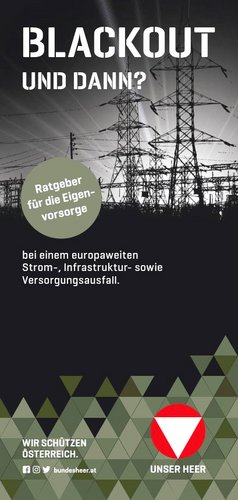 Ratgeber mit Informationen zur Eigenvorsorge bei einem Blackout. (Foto: Bundesheer)