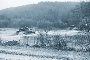 Kampfpanzer M60 beim Furten eines Flusses. (Foto: HBF)