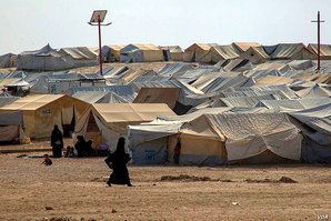 In provisorischen Camps, wie dem al-Hol Camp in Syrien können sich Infektionskrankheiten rasant ausbreiten. (Foto: Y. Boechat/VOA, gemeinfrei)