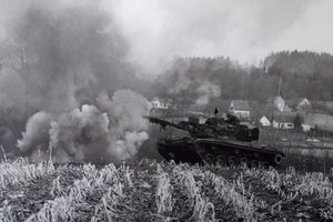 Kampfpanzer M60 während einer Übung in den 1980er Jahren. (Foto: Archiv Truppendienst)