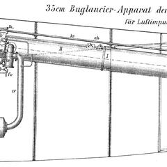 Steuerbord Bugrohr der k.u.k. Torpedoboote XXVII – XXXII, 1886. (Grafik: Torpedounterricht für die k.u.k. Kriegsmarine)