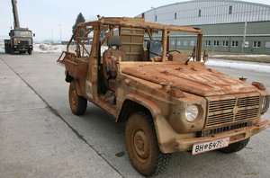 Ein Puch G 290/LP "Sandviper" vor der Überprüfung. (Foto: Andreas Gorgosilich)