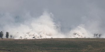 Granateneinschläge im Zielgebiet. (Foto: Bundesheer/Sascha Harold)