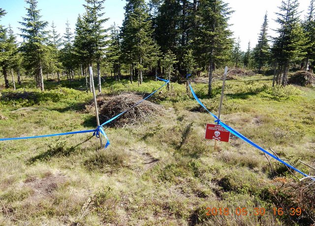Eine sichere Gasse durch die kampfmittelbelastete Zone. (Foto: Johannes Mössler)
