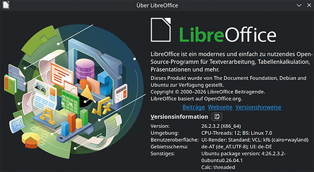 Die Officesuite LibreOffice verfügt über unterschiedliche Anwendungen. (Grafik: Dion 6/IKT&CybersihZ)