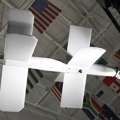 ZALA "Lancet"-Drohne aus russischer Produktion, hier bei einer Ausstellung im Jahr 2020. (Foto: Nickel Nitride; CC0 1.0)