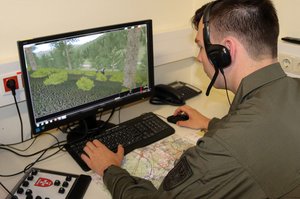 Die Simulation am CATT dient der Vorbereitung auf die praktische Ausbildung am Gelände. (Foto: Bundesheer)