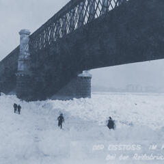 Eisstoss unter der Reichsbrücke in Wien 1929. (Foto: Archiv Rauchenbichler)