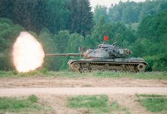 Scharfschießen mit dem Kampfpanzer M60, dem Vorgänger des "Leopard" 2A4 (Foto: Archiv TÜPl A)