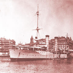 Die Dalmacija im Hafen von Barcelona im Jahr 1929. (Foto: Hrvatski Pomorski Muzei Split)