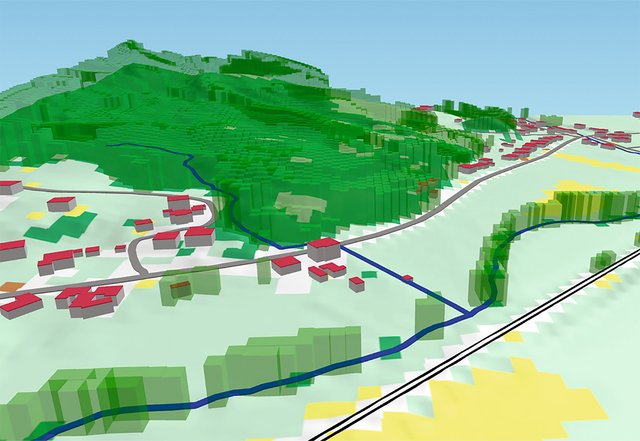 Die abstrakte Geländemodellierung fokussiert den Blick auf das Wesentliche und beschleunigt die Beurteilung. (Foto: Bundesheer/IMG)