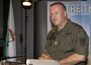 Generalleutnant Günter Höfler bei der Kaderkonferenz im Jahr 2011. (Foto: Bundesheer/Stefan Steinegger)