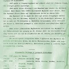 Schreibbogen des DR 5 aus dem Jahr 1910 zur Geschichte des Kürassierregimentes 5. (Foto: Archiv Hausdorf)