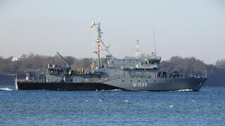 Das Minenjagdboot Homburg in der Kieler Förde. (Symbolfoto: Siegbert Brey/CC BY-SA 4.0)