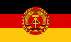 Flagge der Nationalen Volksarmee. 