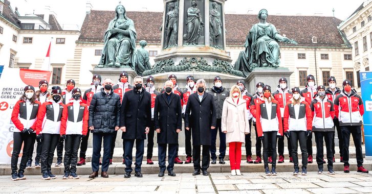 Die österreichischen Heeressportler vor der Abreise nach Peking. (Foto: Carina Karlovits/Bundesheer)