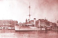 Die Dalmacija im Hafen von Barcelona im Jahr 1929. (Foto: Hrvatski Pomorski Muzei Split)