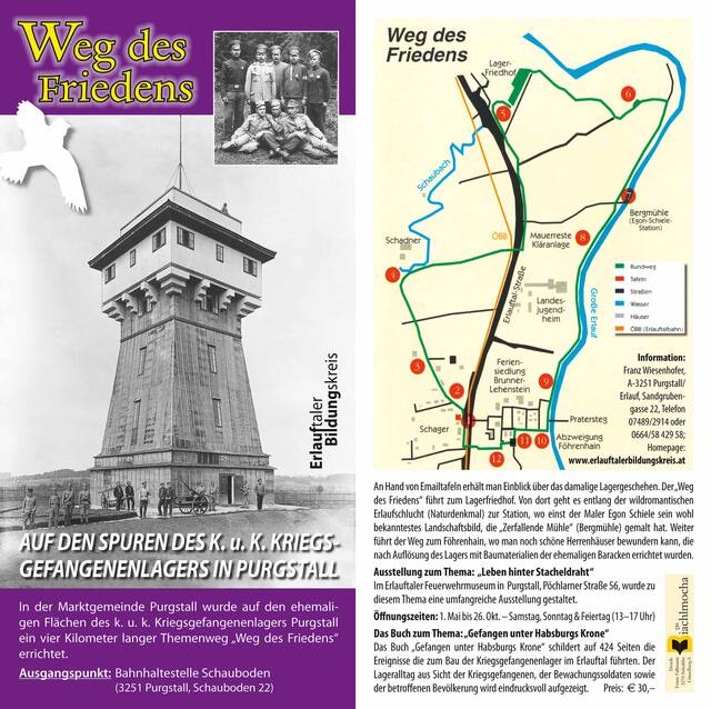 Flyer für den Weg des Friedens in Purgstall.