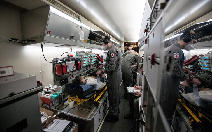 Sanitätsunteroffiziere am Lehrgang für taktischen und strategischen Patienten-Lufttransport. (Foto: Bundesheer/Horst Gorup)