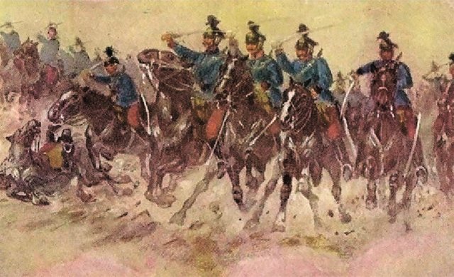Die österreichisch-ungarische Kavallerie ritt 1914 mutig gegen die befestigten Stellungen der russischen Infanterie und das Maschinengewehrfeuer an – und damit in das eigene Verderben. (Bild: Archiv Traditionsverband K.k. Landwehr-Ulanen-Regiment No. 6)