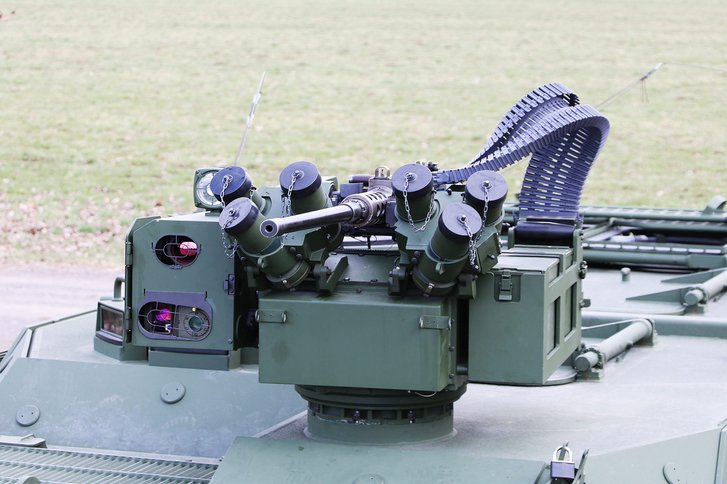 Die EFWS mit üsMG M2 auf dem Mannschaftstransportpanzer „Pandur Evolution“.  (Foto: RedTD/Gerold Keusch)