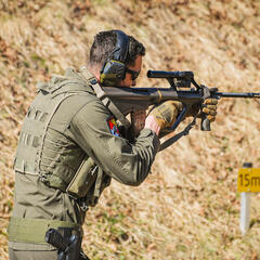 Rangeranwärter beim Scharfschießen mit dem Sturmgewehr 77. (Foto: Bundesheer/Michael Steinberger)