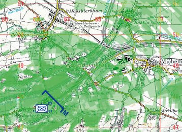 Sichtbereich der gem1.PzGrenKp aus RglStg M. (Grafik: Bundesheer/Alexander Böhm)