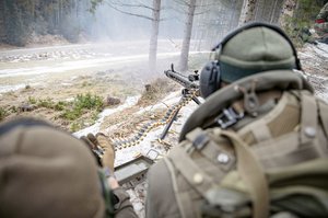 Für das Scharfschießen musste eine Bundesstraße gesperrt werden. (Foto: Bundesheer/Thomas Lampersberger)