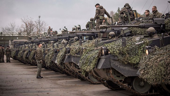 20 Schützenpanzer „Ulan“ hat die 4. Panzergrenadierbrigade der EU-Battlegroup zur Verfügung gestellt. (Foto: Rainer Zisser)
