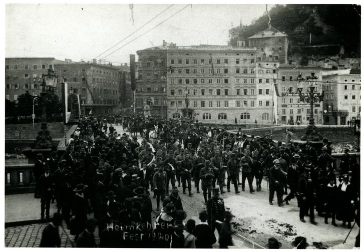 Heimkehr von k.u.k. Soldaten, Salzburg 1920. (Foto: HGM)