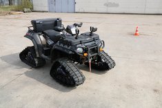 Die Quads des Bundesheeres können auf Raupen-Betrieb umgebaut werden. (Foto: Keusch)