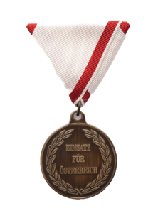 Einsatzmedaille lit. c Vorderseite (Foto: Peter Steiner)