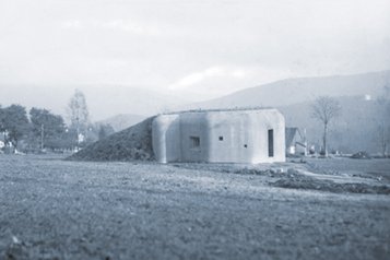 Ein leichter MG-Bunkers vom Modell 37 im Oktober 1938. (Foto: unbekannt/gemeinfrei)