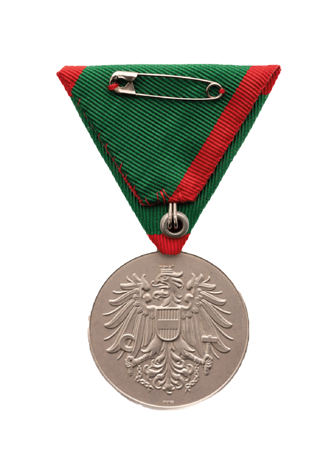 Verwundetenmedaille 2. Klasse BMI Rückseite (Foto: Peter Steiner)