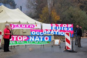 Friedliche serbische Demonstration im Nordkosovo zu Beginn des Jahres 2011. (Foto: Archiv Autor)