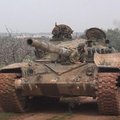 Kampfpanzer vom Typ T-72 der HTS beim Vormarsch auf Souran, am Morgen des 22. März 2017. (Foto: HTS)