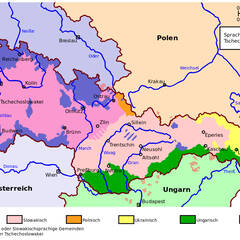 Die Sprachgruppen der Tschechoslowakei im Jahr 1930. (Grafik: Henry Mühlpfordt/CC-BY-SA 3.0)