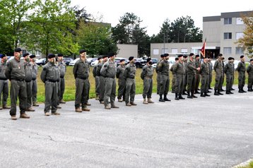 Die ungarischen Kameraden beim Bataillonsantreten des PzB14. (Foto: ÖBH)