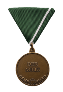 Milizmedaille Vorderseite (Foto: Peter Steiner)