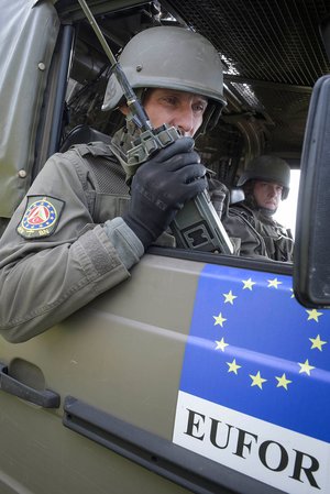 Ein österreichischer EUFOR-Soldat in Bosnien und Herzegowina während einer Übung. (Foto: Bundesheer/Pusch)