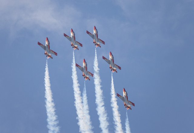 Die Patrulla Águila aus Spanien. (Foto: Bundesheer/Daniel Trippolt)
