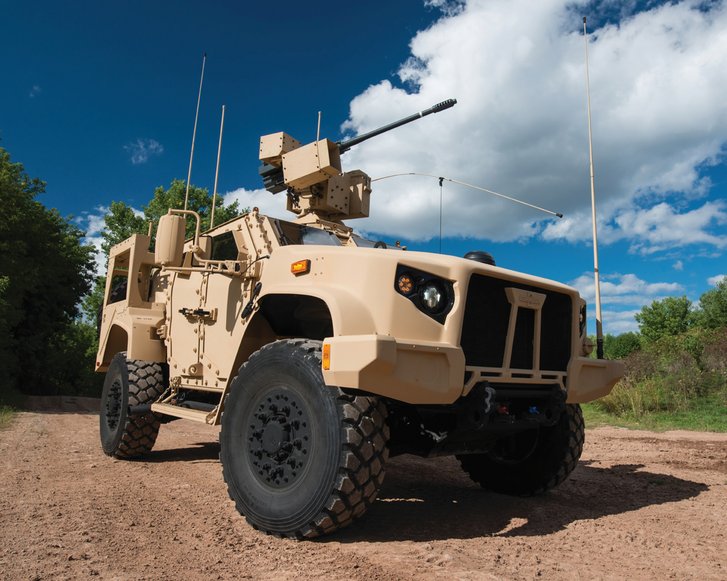 The Oshkosh L-ATV fitted with Orbital ATK M230 LF 30mm. (Photo: https://oshkoshdefense.com/photo-gallery/?category=Vehicles, CC BY-SA 4.0)