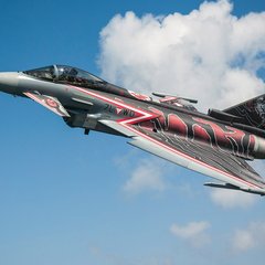 Der Eurofighter 7LWO der 2. Staffel/Luftüberwachungsgeschwader im neuen Grey-Tiger-Look. (Foto: Bundesheer/Horst Gorup)