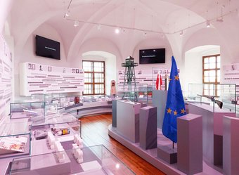 Der Saal zur politischen Geschichte des Burgenlandes seit 1921 ist mit seinen Nebenräumen der emotionalste Teil der Ausstellung. (Foto: RedTD/Gerold Keusch)