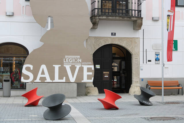 Eingang des Museums Lauriacum während der Oberösterreichischen Landessaustellung 2018. (Foto: RedTD/Gerold Keusch)