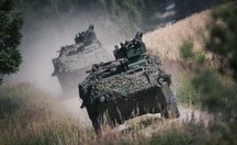 Panzer auf dem Weg zum Einsatzort. (Foto: HBF/Daniel Trppolt)